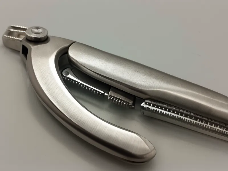 Close up of a 15mm wide jaw toenail clipper.