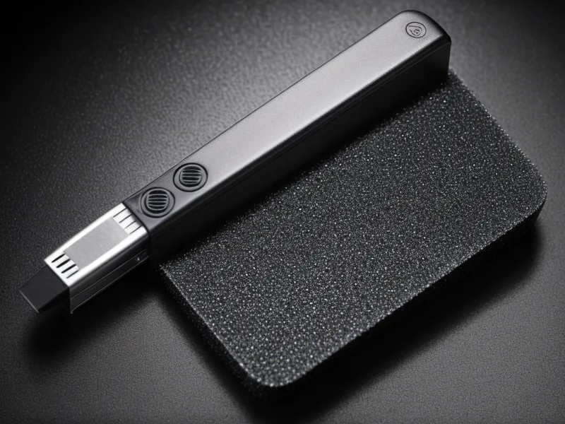 Electric rotary file being used on a thick surface.