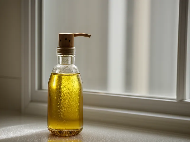A bottle of Kerassentials with the applicator brush visible.