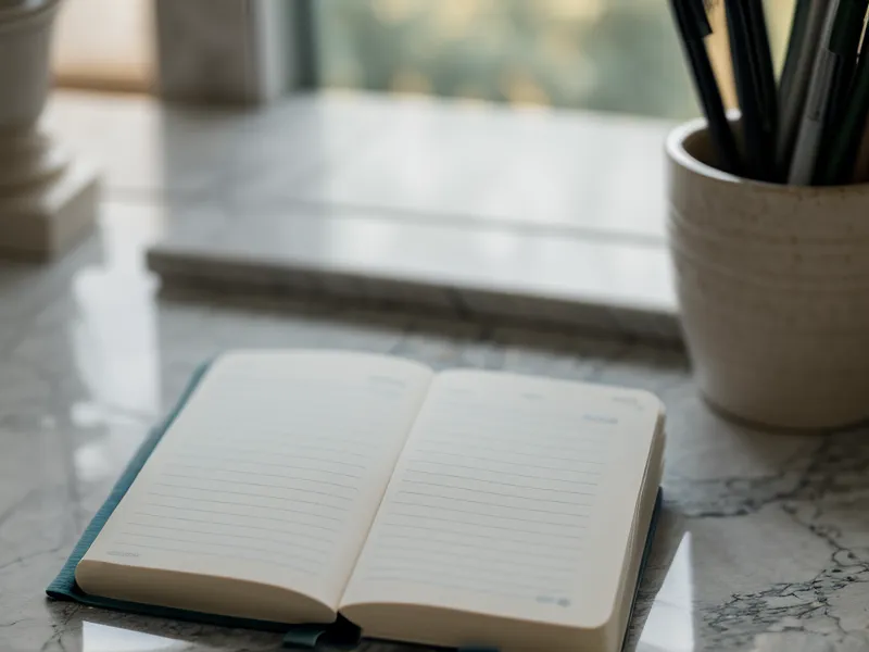 A tracking notebook showing progress photos and handwritten notes about nail changes.